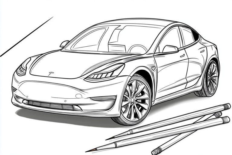 Tesla Színező : Tesla Modellek Színezése Gyermekeknek és Felnőtteknek