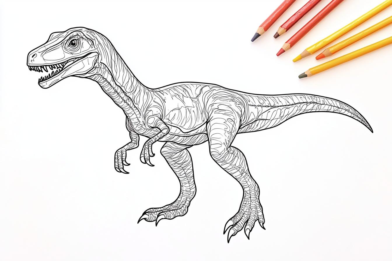 Velociraptor Színező Nyomtatható Velociraptor Színező
