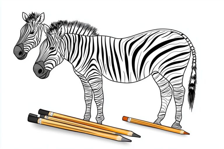 Zebra Színező : Zebrák Színezése – Kreativitás és Relaxáció