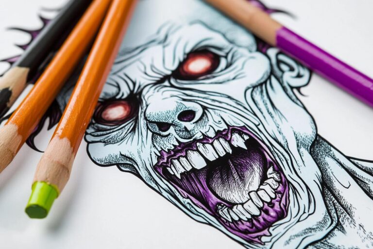 Zombi Színező : Zombi Színezők Mindenkinek