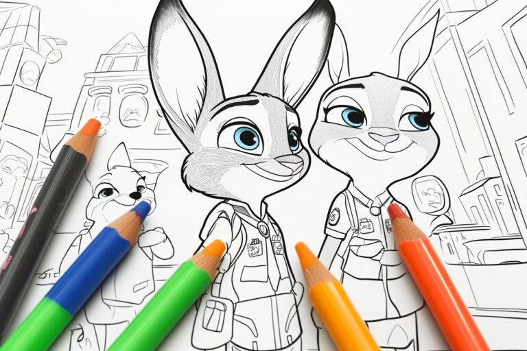 Zootopia Színező : Színezd ki a Zootopiát!